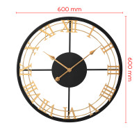 Dizajnové kovové hodiny MPM E04.4481.9080, zlaté/čierne 